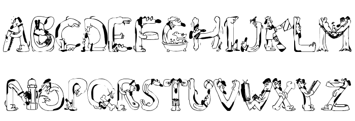 Wiener Gentil Toutou Font LOWERCASE
