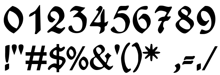 WieynckFrakturUNZ1L-Bold Font OTHER CHARS