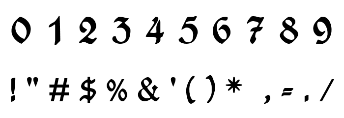 WieynckFrakturUNZ1L-BoldItalic Font OTHER CHARS