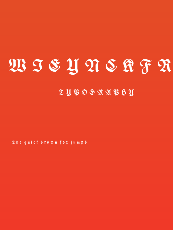 WieynckFrakturUNZ1L-BoldItalic Poster