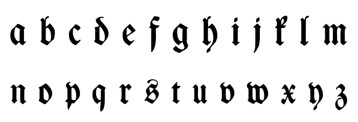 WieynckFrakturUNZ1L-BoldItalic Font LOWERCASE