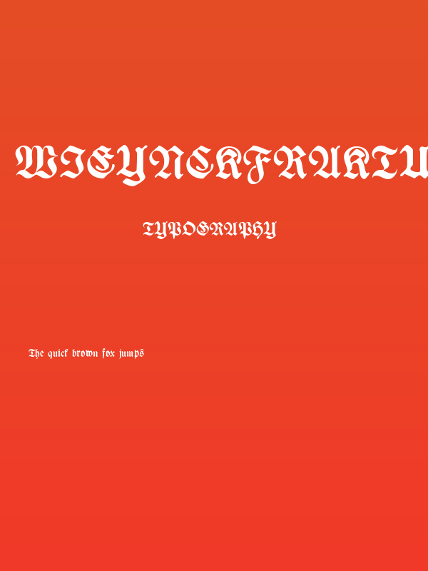 WieynckFrakturUNZ1L-Bold Poster