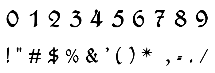 WieynckFrakturUNZ1L-Italic Font OTHER CHARS