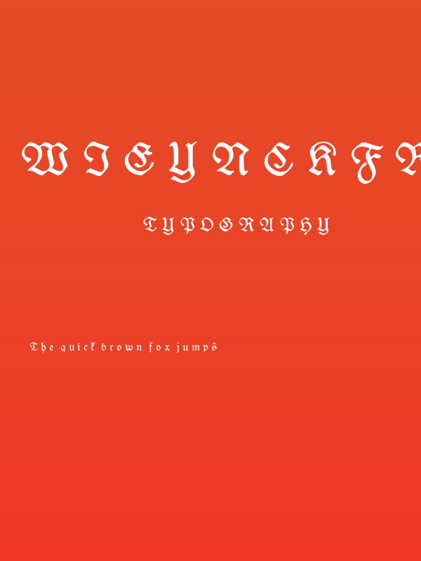 WieynckFrakturUNZ1L-Italic Poster