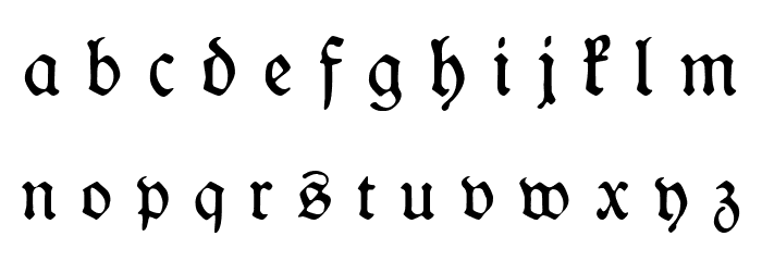 WieynckFrakturUNZ1L-Italic Font LOWERCASE