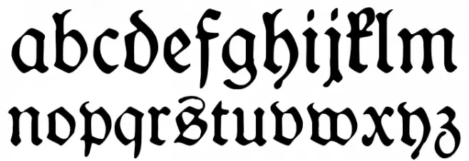 WieynckFrakturUNZ1L Schriftart Kleinbuchstaben