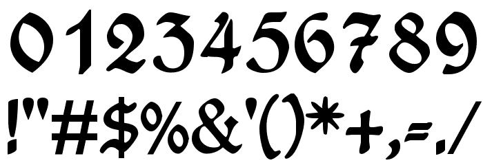 Wieynk Fraktur Bold Font OTHER CHARS