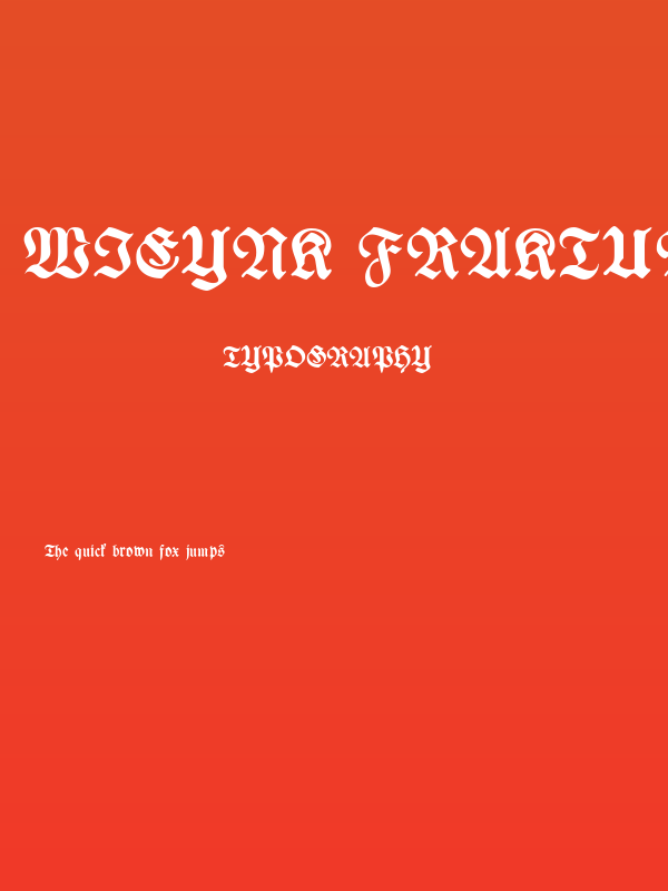 Wieynk Fraktur Bold Poster