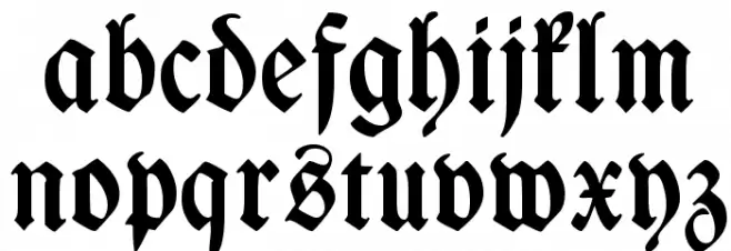 Wieynk Fraktur Bold 字体 小写