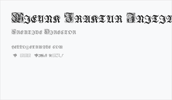 Wieynk Fraktur Initialen Business Card