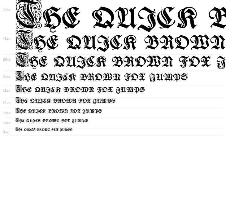 Wieynk Fraktur Initialen Waterfall