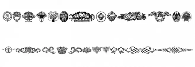Wieynk Fraktur Vignetten Fuentes MAYÚSCULAS