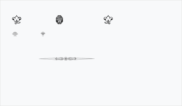 Wieynk Fraktur Vignetten Business Card