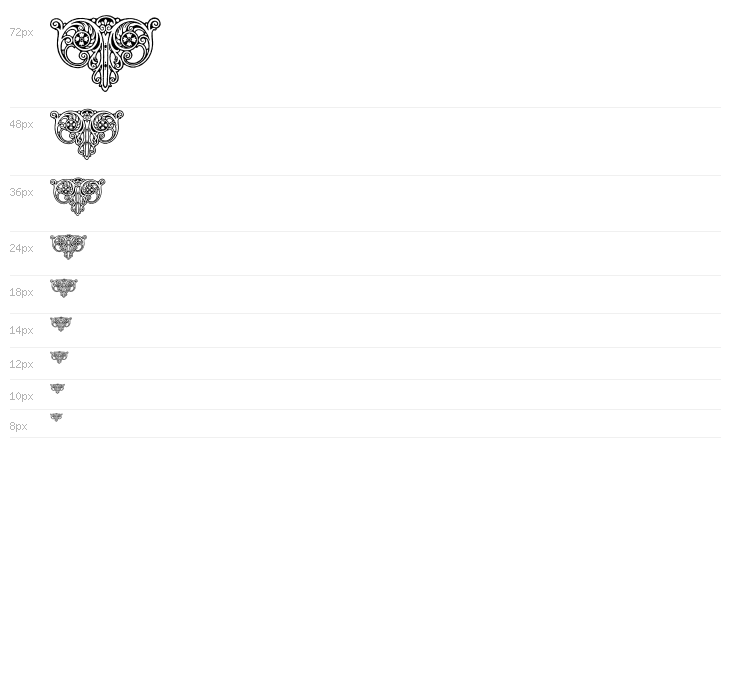 Wieynk Fraktur Vignetten Waterfall