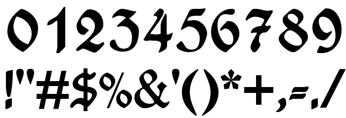 Wieynk Fraktur Zier Font OTHER CHARS
