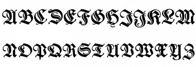 Wieynk Fraktur Zier フォント 大文字