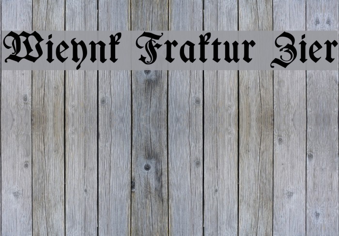 Wieynk Fraktur Zier Font examples
