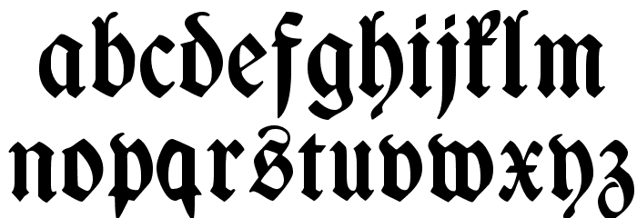 Wieynk Fraktur Zier Font LOWERCASE