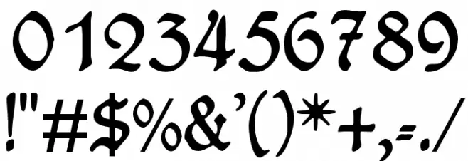 Wieynk Fraktur Font OTHER CHARS