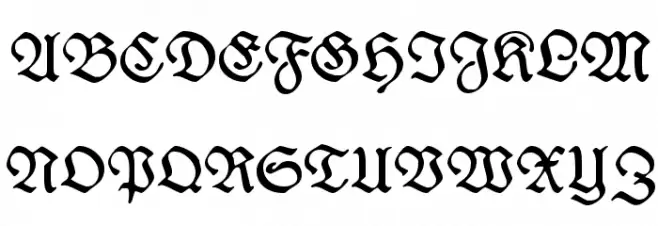 Wieynk Fraktur Fuentes MAYÚSCULAS