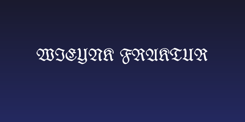 Wieynk Fraktur Social Header