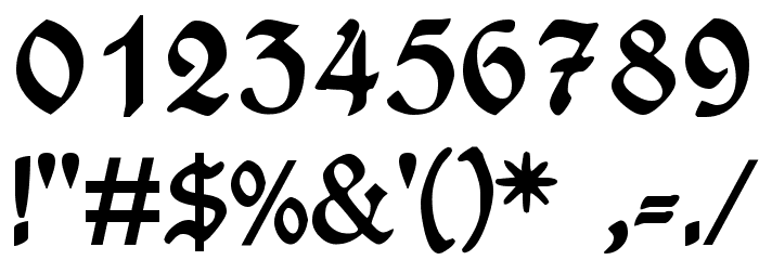 WieynkFraktur Bold Font OTHER CHARS