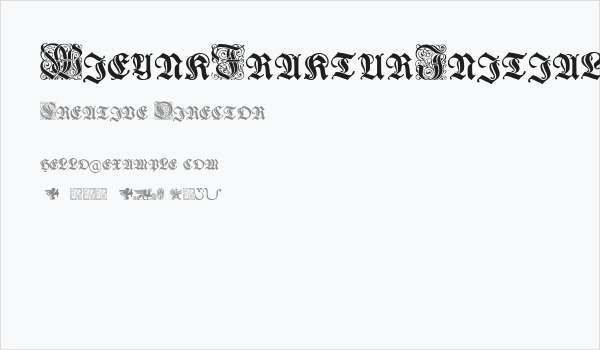 WieynkFrakturInitialen Business Card