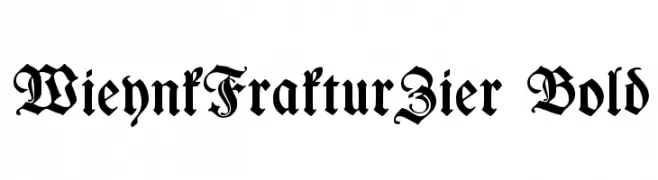 WieynkFrakturZier Bold  免费字体下载