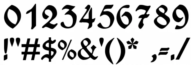 WieynkFrakturZier Bold Font OTHER CHARS