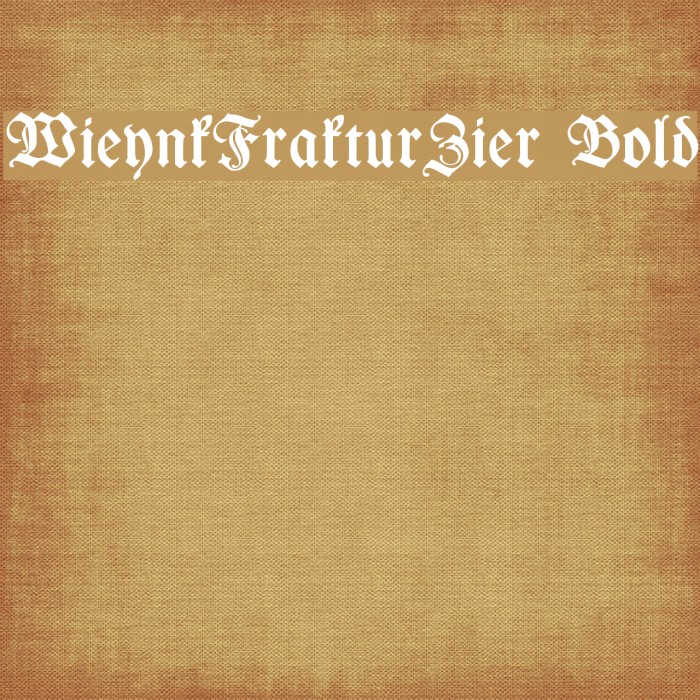 WieynkFrakturZier Bold Font examples