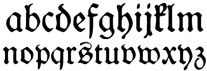 WieynkFraktur Font LOWERCASE