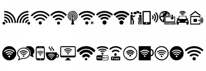 Wifi Icons フォント 大文字