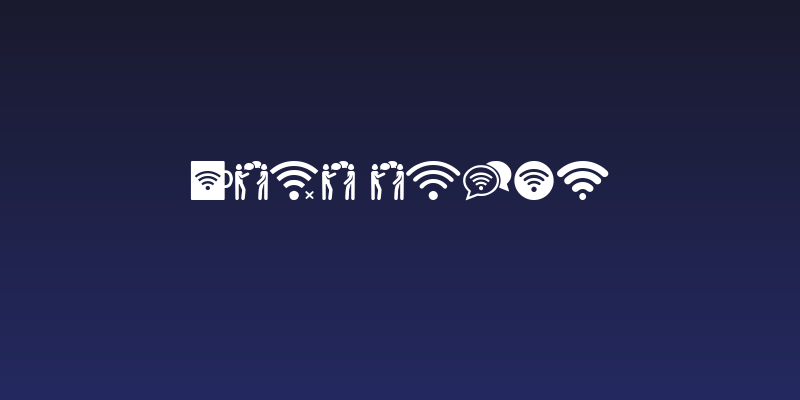 Wifi Icons Social Header