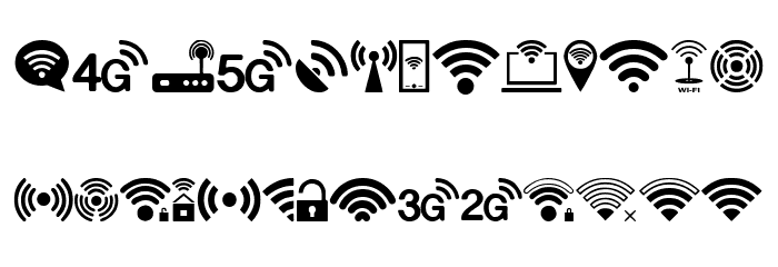 Wifi Icons Font LOWERCASE