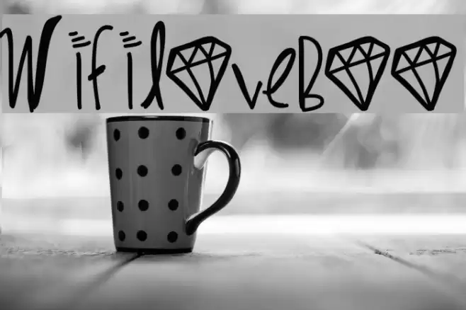 WifiLoveBoo Font examples