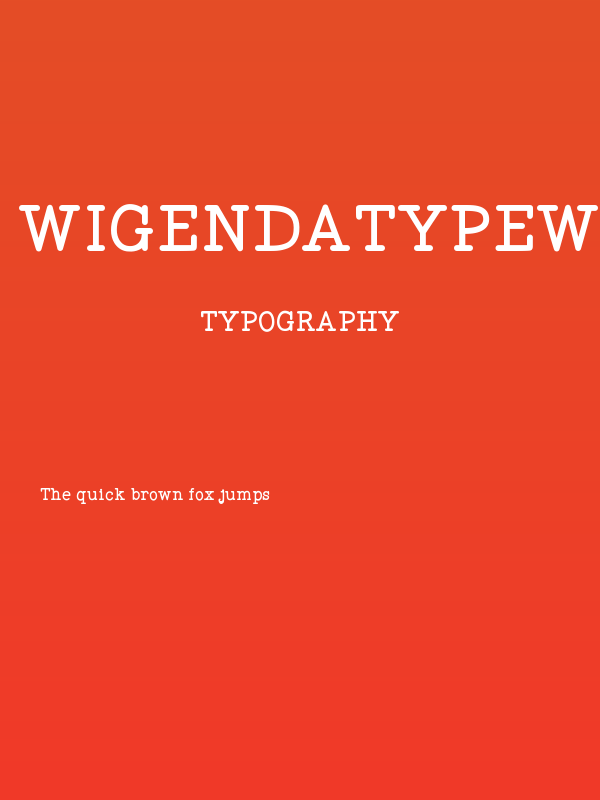 WigendaTypewrite-Bold Poster