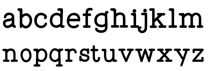 WigendaTypewrite-Bold Font LOWERCASE