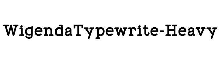 WigendaTypewrite-Heavy  Frei Schriftart Herunterladen