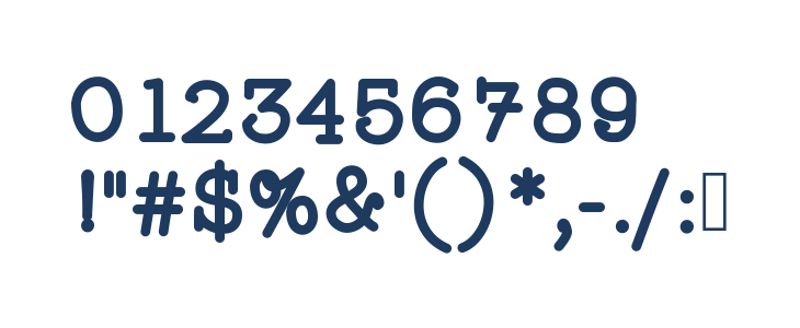 WigendaTypewrite-Heavy Other Characters