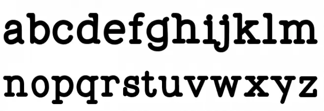 WigendaTypewrite-Heavy 字体 小写
