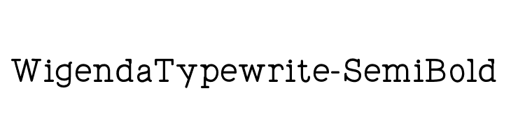 WigendaTypewrite-SemiBold  नि: शुल्क फ़ॉन्ट्स डाउनलोड