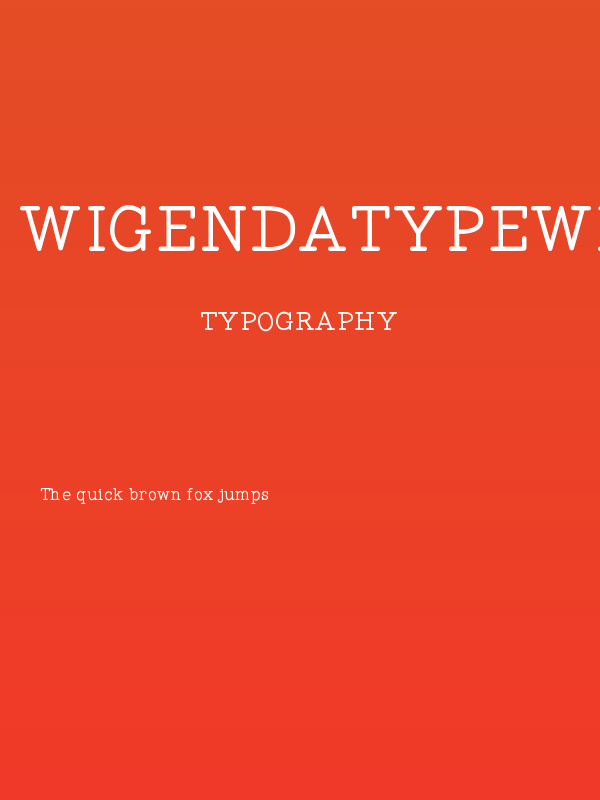 WigendaTypewrite-SemiBold Poster