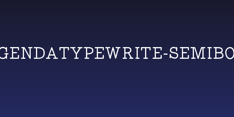 WigendaTypewrite-SemiBold Social Header