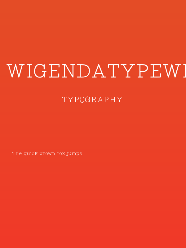 WigendaTypewrite Poster