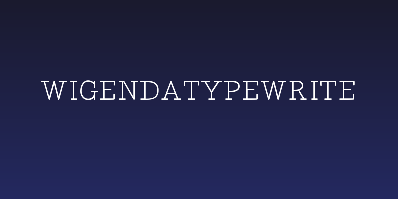 WigendaTypewrite Social Header