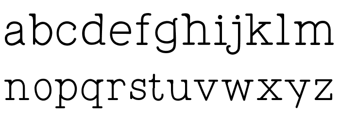 WigendaTypewrite Font LOWERCASE