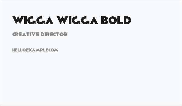 Wigga Wigga Bold Business Card