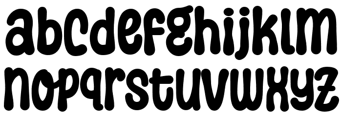 Wiggly Curves Regular Font LOWERCASE
