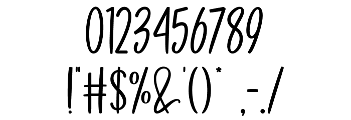 Wiggly Finger Font OTHER CHARS