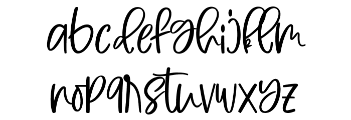 Wiggly Finger Font LOWERCASE